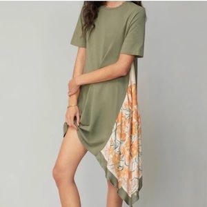 Anthropologie Tiny Satuday Sunday T Shirt dress With Handkerchief  Detail Sz M